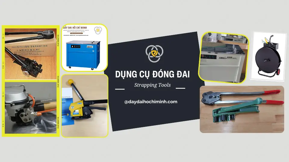 máy đóng đai dành cho dây đai nhựa pp, dây đai nhựa PET, dây đai thép